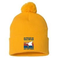 Murder Duck Peace Was Never An Option Duck With Knife Meme Pom Pom 12in Knit Beanie