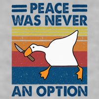 Murder Duck Peace Was Never An Option Duck With Knife Meme Ladies PosiCharge Tri-Blend Wicking Tank