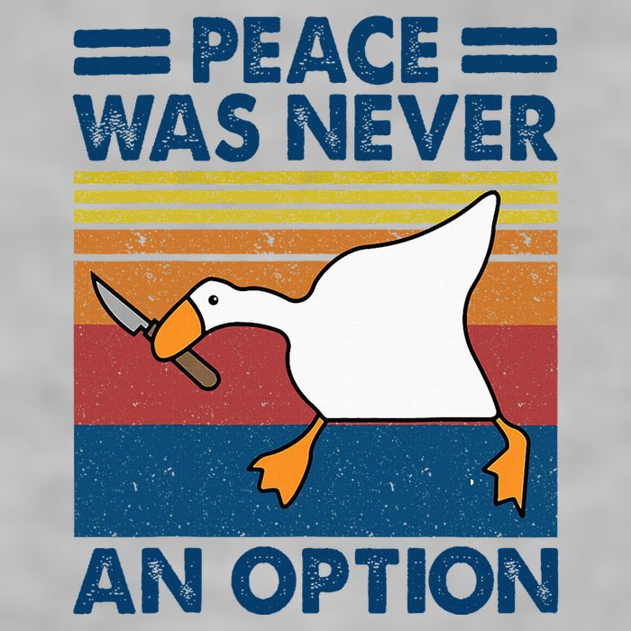 Murder Duck Peace Was Never An Option Duck With Knife Meme Ladies PosiCharge Tri-Blend Wicking Tank