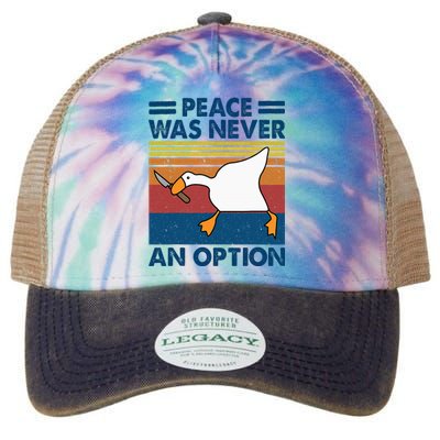 Murder Duck Peace Was Never An Option Duck With Knife Meme Legacy Tie Dye Trucker Hat