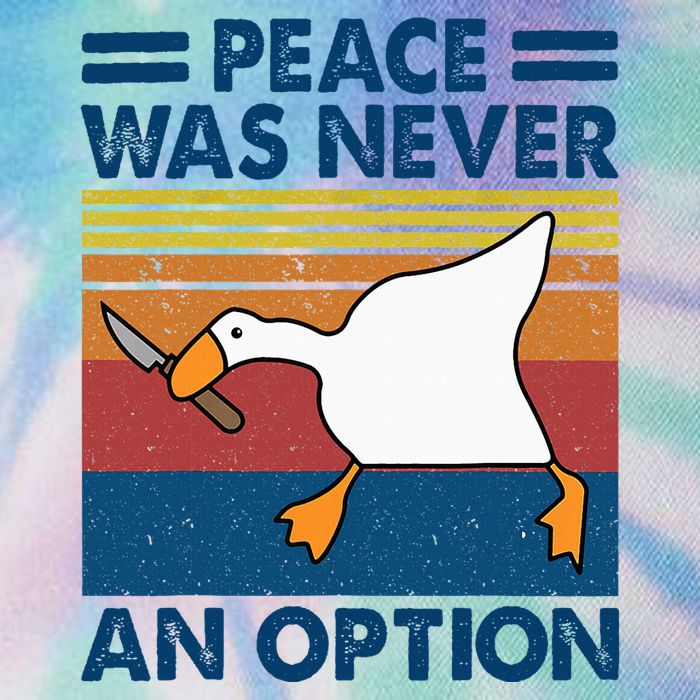 Murder Duck Peace Was Never An Option Duck With Knife Meme Legacy Tie Dye Trucker Hat