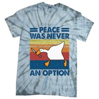 Murder Duck Peace Was Never An Option Duck With Knife Meme Tie-Dye T-Shirt