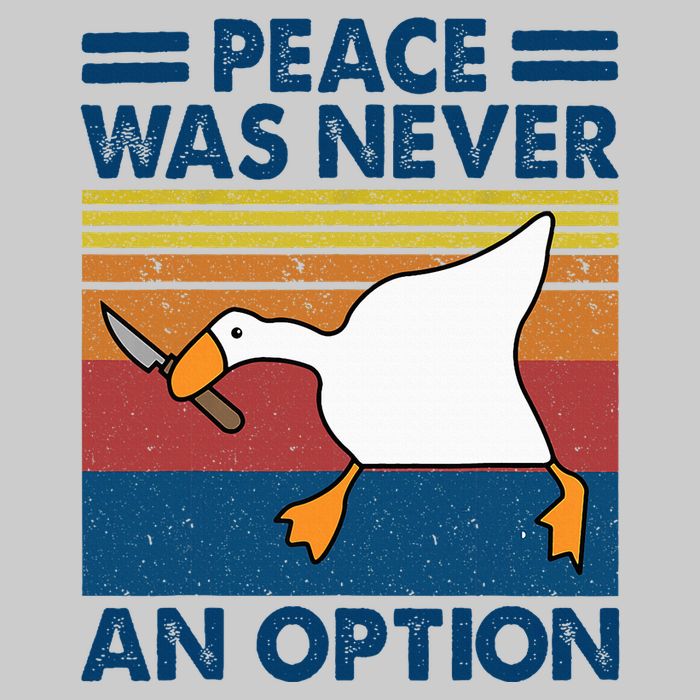 Murder Duck Peace Was Never An Option Duck With Knife Meme Tie-Dye T-Shirt