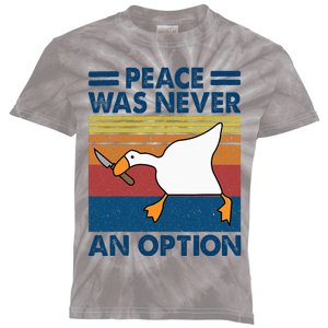 Murder Duck Peace Was Never An Option Duck With Knife Meme Kids Tie-Dye T-Shirt