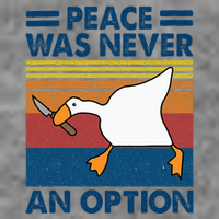 Murder Duck Peace Was Never An Option Duck With Knife Meme 7-Panel Snapback Hat