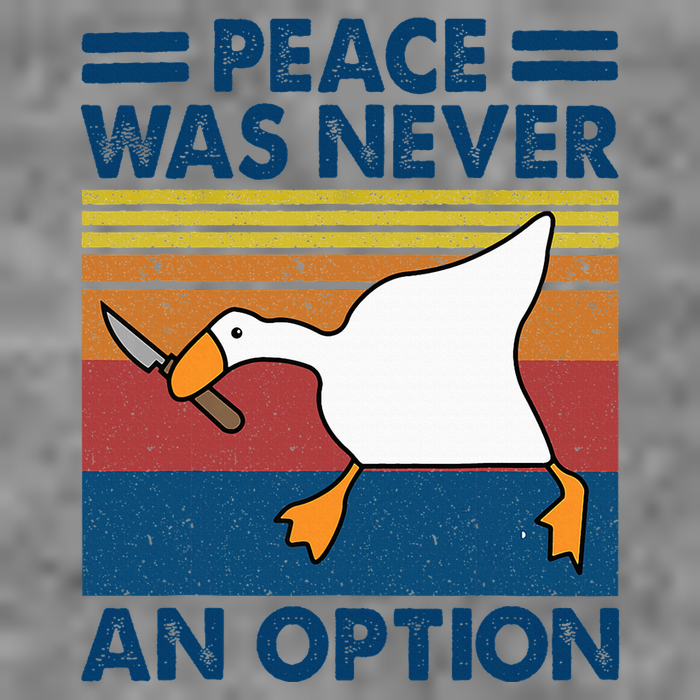 Murder Duck Peace Was Never An Option Duck With Knife Meme 7-Panel Snapback Hat
