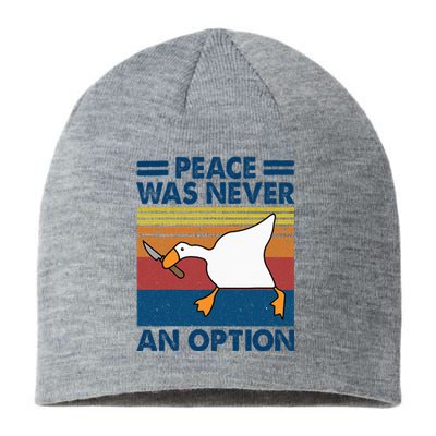 Murder Duck Peace Was Never An Option Duck With Knife Meme Sustainable Beanie