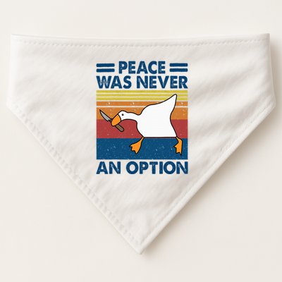 Murder Duck Peace Was Never An Option Duck With Knife Meme USA-Made Doggie Bandana