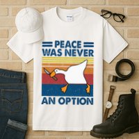 Murder Duck Peace Was Never An Option Duck With Knife Meme Tall T-Shirt