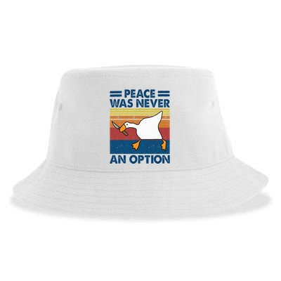 Murder Duck Peace Was Never An Option Duck With Knife Meme Sustainable Bucket Hat
