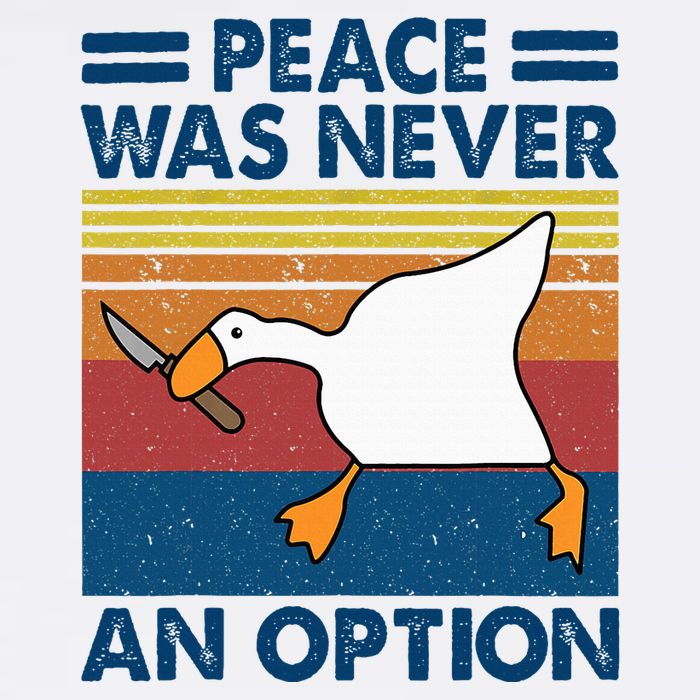 Murder Duck Peace Was Never An Option Duck With Knife Meme Button