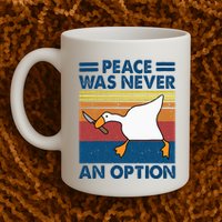 Murder Duck Peace Was Never An Option Duck With Knife Meme Mug