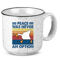 Murder Duck Peace Was Never An Option Duck With Knife Meme 15oz Campfire Ceramic Mug