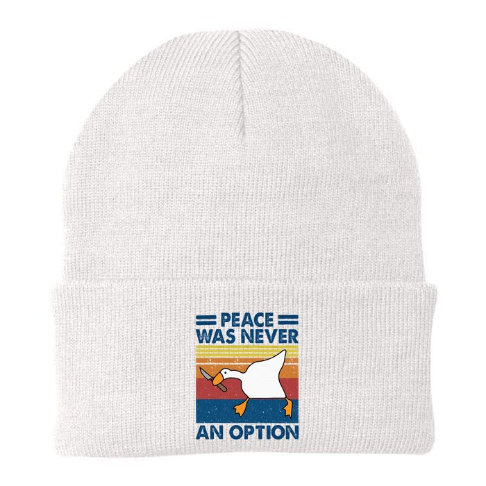 Murder Duck Peace Was Never An Option Duck With Knife Meme Beanie