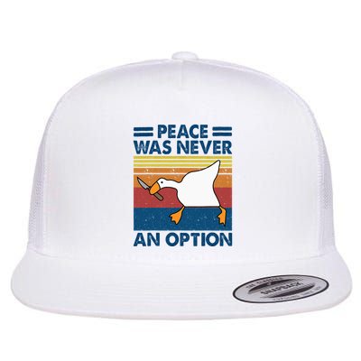 Murder Duck Peace Was Never An Option Duck With Knife Meme Flatbill Hat