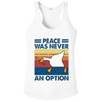 Murder Duck Peace Was Never An Option Duck With Knife Meme Ladies PosiCharge Competitor Racerback Tank