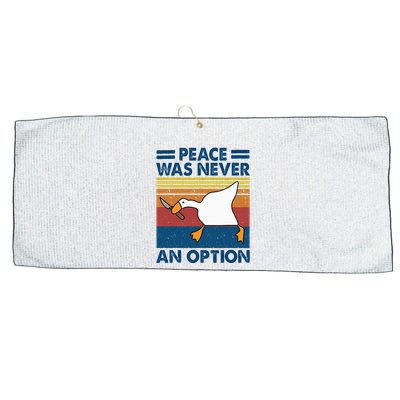 Murder Duck Peace Was Never An Option Duck With Knife Meme Large Microfiber Waffle Golf Towel