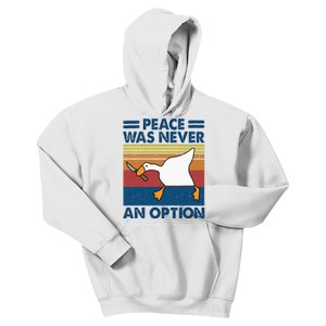 Murder Duck Peace Was Never An Option Duck With Knife Meme Kids Hoodie