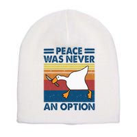 Murder Duck Peace Was Never An Option Duck With Knife Meme Short Acrylic Beanie