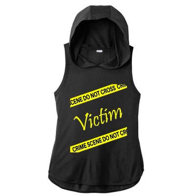 Mystery Dinner Party Victim Ladies PosiCharge Tri-Blend Wicking Draft Hoodie Tank