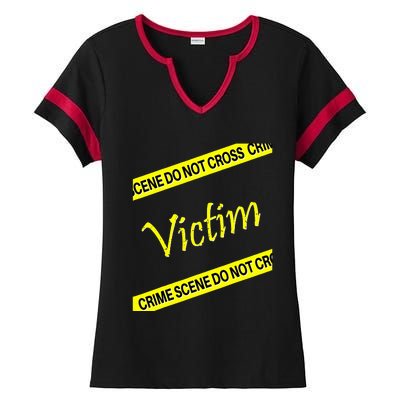 Mystery Dinner Party Victim Ladies Halftime Notch Neck Tee