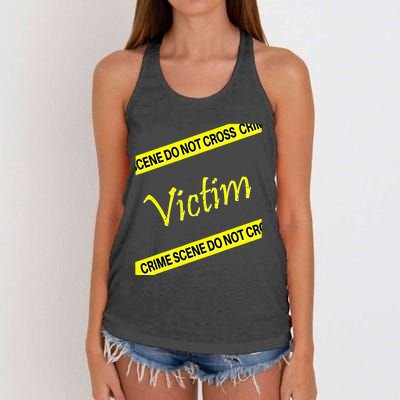 Mystery Dinner Party Victim Women's Knotted Racerback Tank