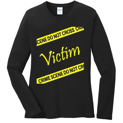 Mystery Dinner Party Victim Ladies Long Sleeve Shirt