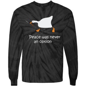 Murder Duck Peace Was Never An Option Tie-Dye Long Sleeve Shirt