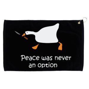 Murder Duck Peace Was Never An Option Grommeted Golf Towel