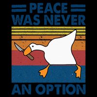 Murder Duck Peace Was Never An Option Duck With Knife Meme 16oz Travel Tumbler