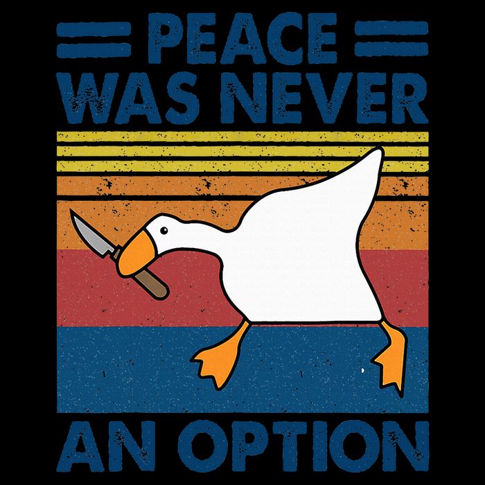 Murder Duck Peace Was Never An Option Duck With Knife Meme 16oz Travel Tumbler