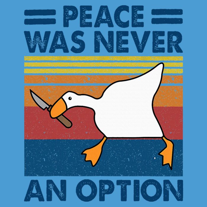 Murder Duck Peace Was Never An Option Duck With Knife Meme Tie Dye Hoodie