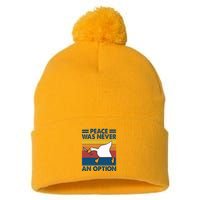 Murder Duck Peace Was Never An Option Duck With Knife Meme Pom Pom 12in Knit Beanie
