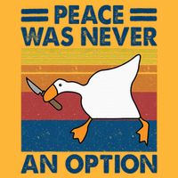 Murder Duck Peace Was Never An Option Duck With Knife Meme Pom Pom 12in Knit Beanie