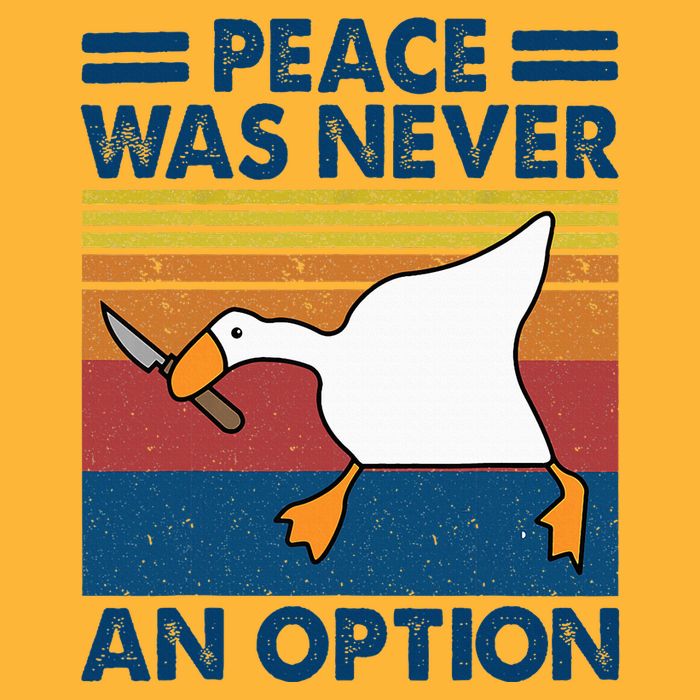 Murder Duck Peace Was Never An Option Duck With Knife Meme Pom Pom 12in Knit Beanie