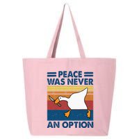 Murder Duck Peace Was Never An Option Duck With Knife Meme 25L Jumbo Tote