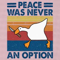 Murder Duck Peace Was Never An Option Duck With Knife Meme 25L Jumbo Tote