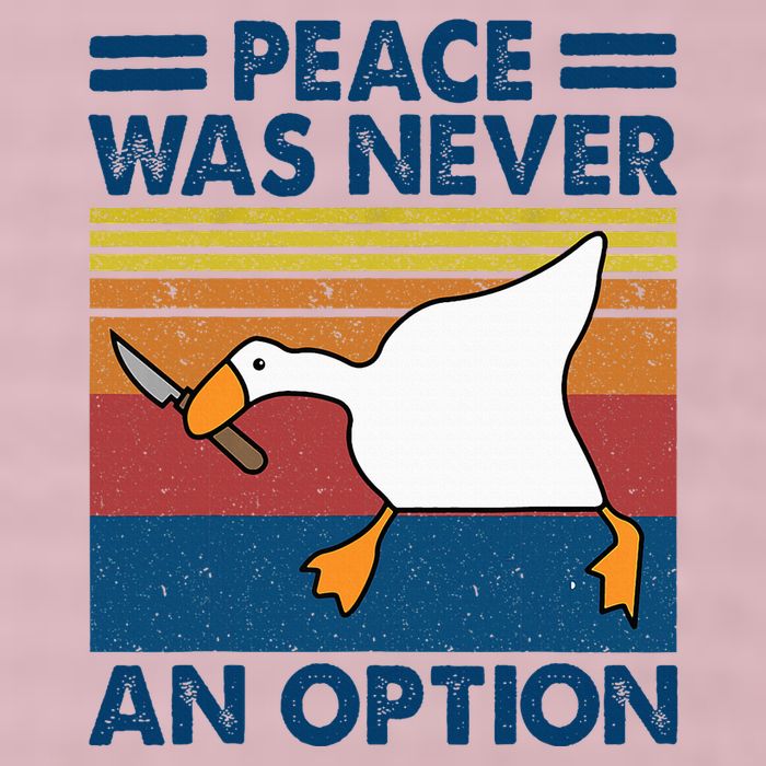Murder Duck Peace Was Never An Option Duck With Knife Meme 25L Jumbo Tote