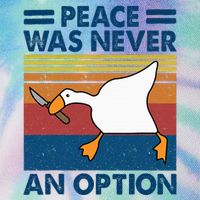 Murder Duck Peace Was Never An Option Duck With Knife Meme Legacy Tie Dye Trucker Hat