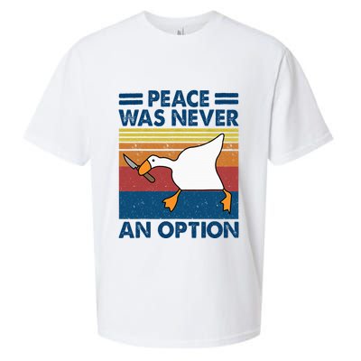 Murder Duck Peace Was Never An Option Duck With Knife Meme Sueded Cloud Jersey T-Shirt
