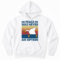 Murder Duck Peace Was Never An Option Duck With Knife Meme Hoodie