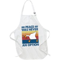 Murder Duck Peace Was Never An Option Duck With Knife Meme Full-Length Apron With Pockets