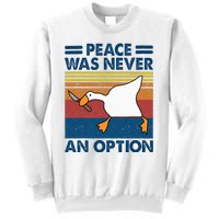 Murder Duck Peace Was Never An Option Duck With Knife Meme Sweatshirt