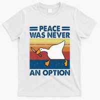 Murder Duck Peace Was Never An Option Duck With Knife Meme T-Shirt