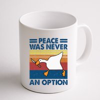 Murder Duck Peace Was Never An Option Duck With Knife Meme Coffee Mug