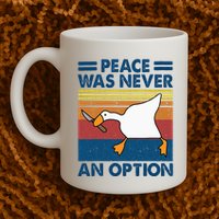 Murder Duck Peace Was Never An Option Duck With Knife Meme Coffee Mug
