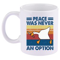 Murder Duck Peace Was Never An Option Duck With Knife Meme 11oz C Handle Ceramic Mug