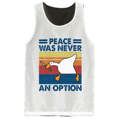 Murder Duck Peace Was Never An Option Duck With Knife Meme Mesh Reversible Basketball Jersey Tank