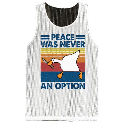 Murder Duck Peace Was Never An Option Duck With Knife Meme Mesh Reversible Basketball Jersey Tank