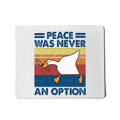 Murder Duck Peace Was Never An Option Duck With Knife Meme Mousepad